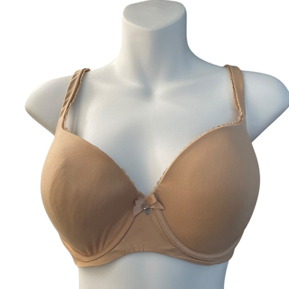 Victoria Secret Lined Demi/ Demi-Busted Double Nude SZ 34DDD - Picture 2 of 11